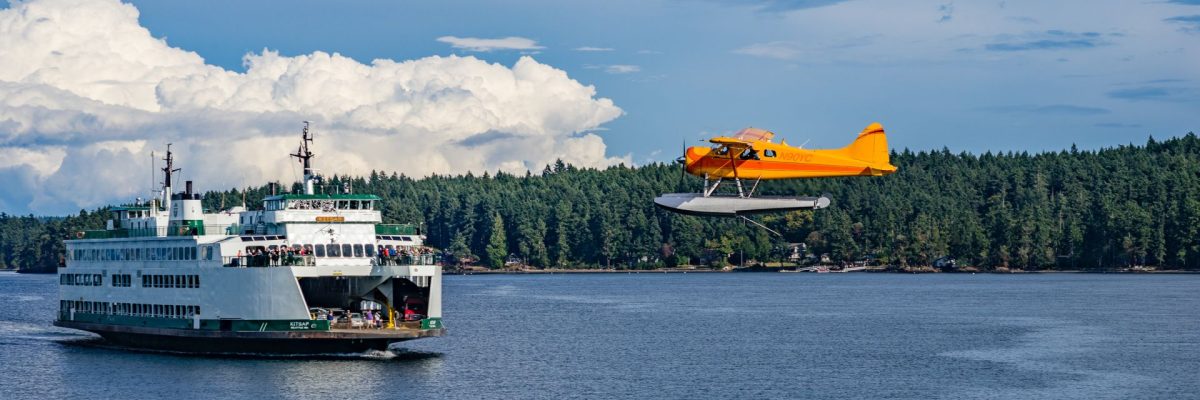 San Juan Islands ferry and sea plane